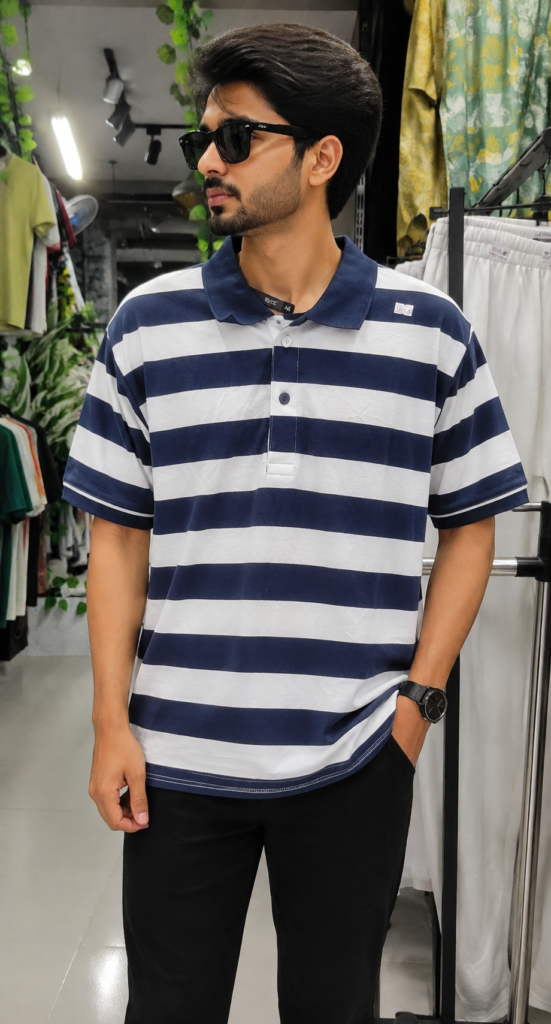 Premium Stripe Polo Shirt for Men